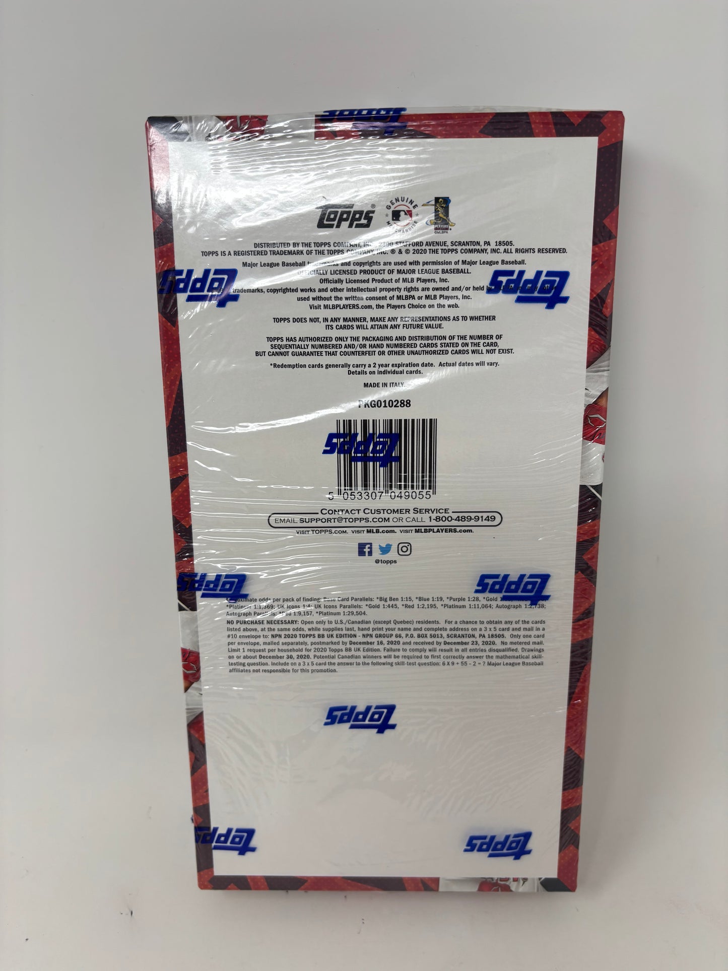 2020 Topps Baseball UK Edition Exclusive Hobby Box-240 Cards- Factory Sealed