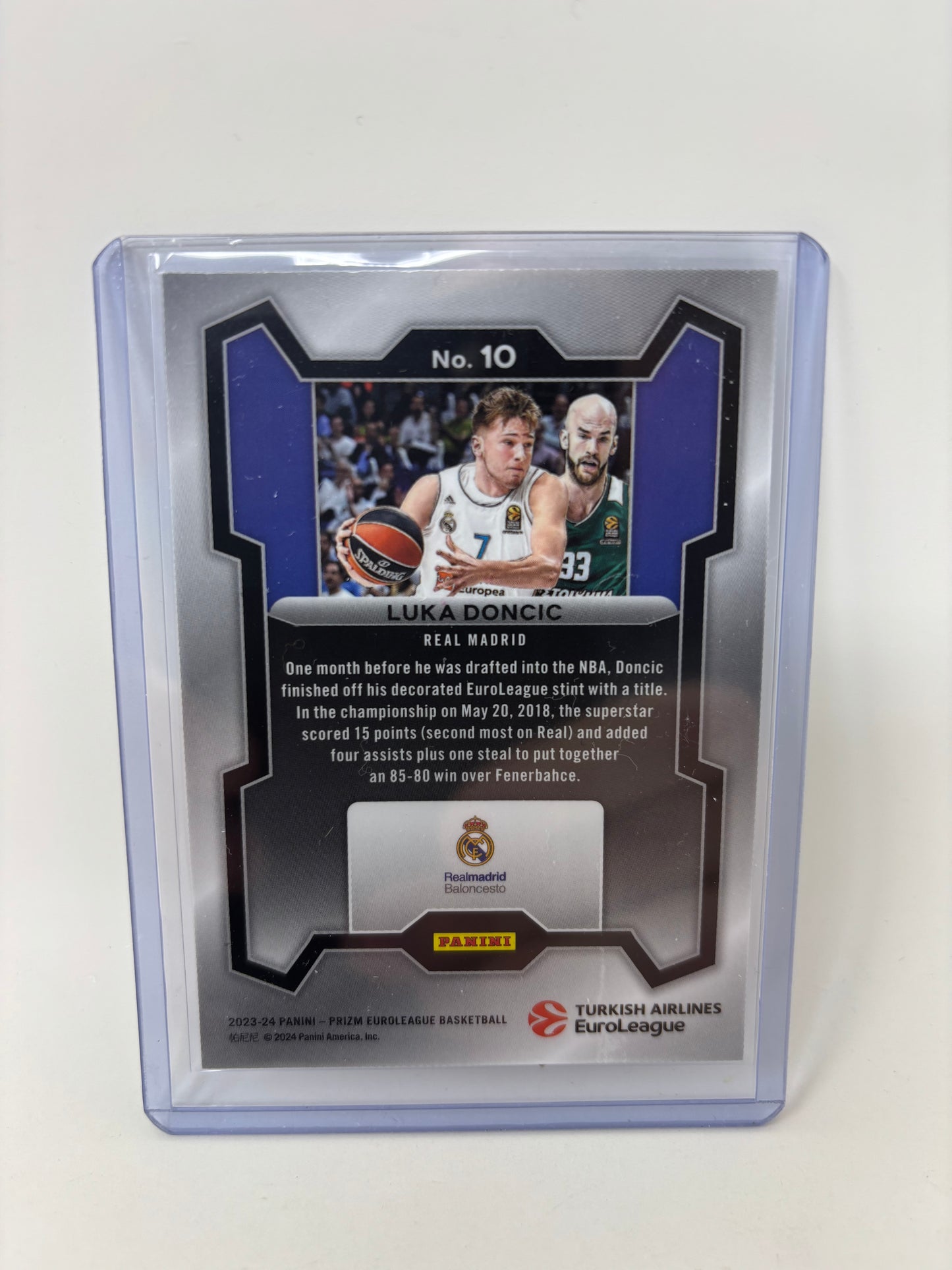 2023-24 Panini Silver Prizm EuroLeague Luka Doncic #10 Lakers Real Madrid