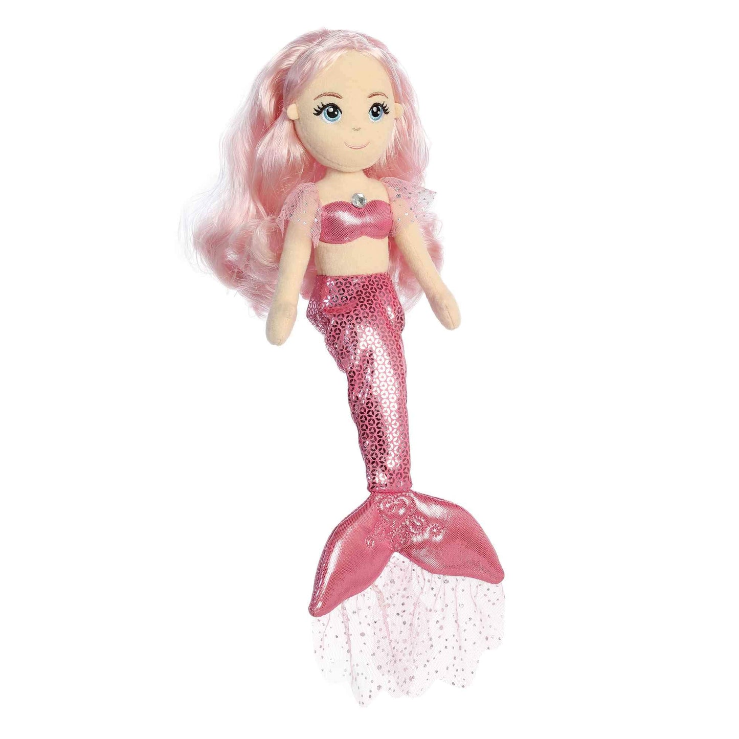 Aurora Plush Sea Sparkles 14" Crystal Sparkles Rose Quartz