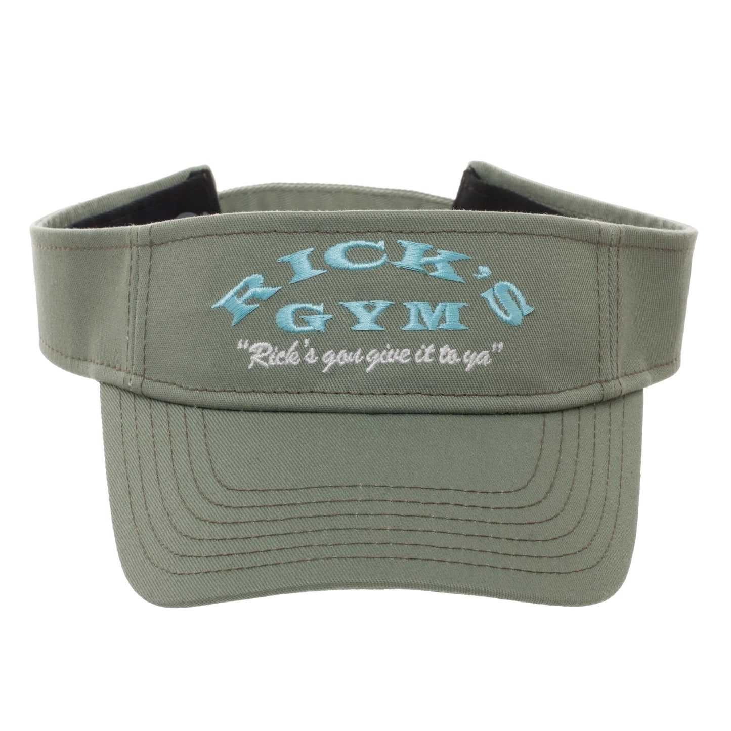 Bioworld Rick & Morty Rick's Gym Embroidered Green Visor Golf Hat