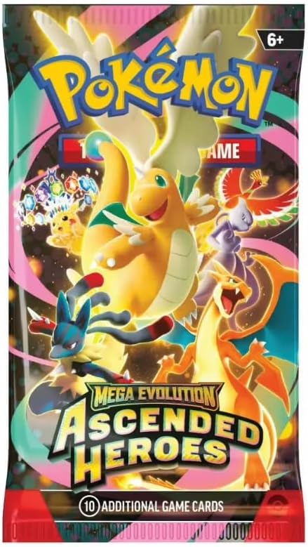 Pokemon Trading Card Game TCG - Mega Evolution: Ascended Heroes Booster Pack