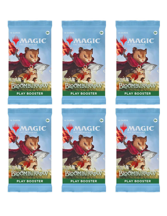 6 Packs Magic The Gathering Play Booster Pack Lot for MTG Bloomburrow