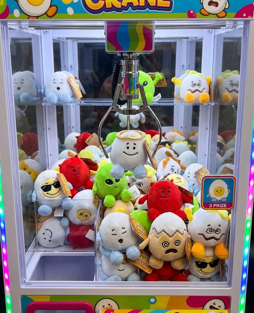 Mini Crane Claw Machine Plush Mix - 3.5" Assorted Funny Face Eggs 100 pieces