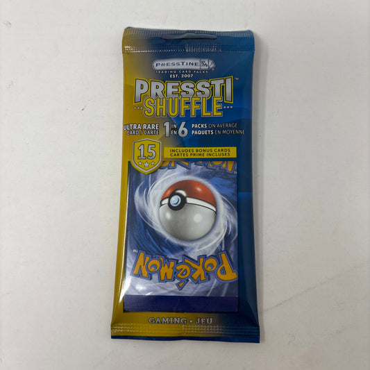 Presstine Shuffle Pokemon Mystery Pack 15 Cards 1/6 Ultra Rare Sealed