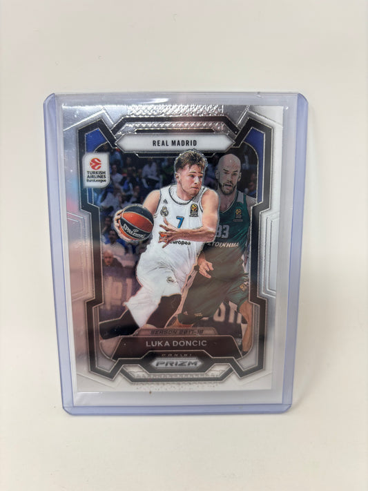2023-24 Panini Silver Prizm EuroLeague Luka Doncic #10 Lakers Real Madrid