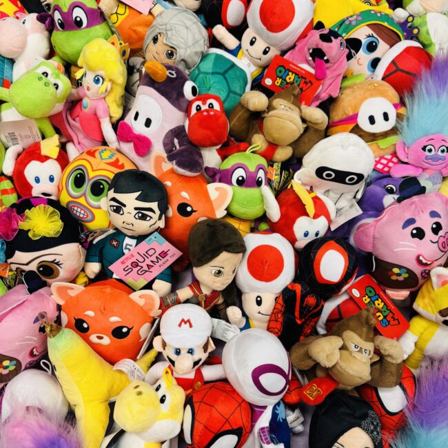80 pieces Plush Toys Crane Claw Machine Mix - 100% Licensed 5-9" Size