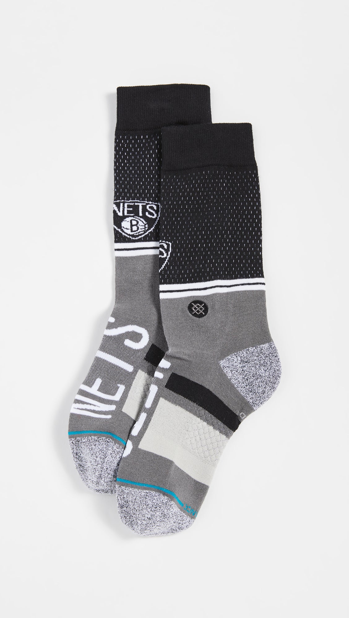 STANCE Men's NETS Crew Socks Black Medium