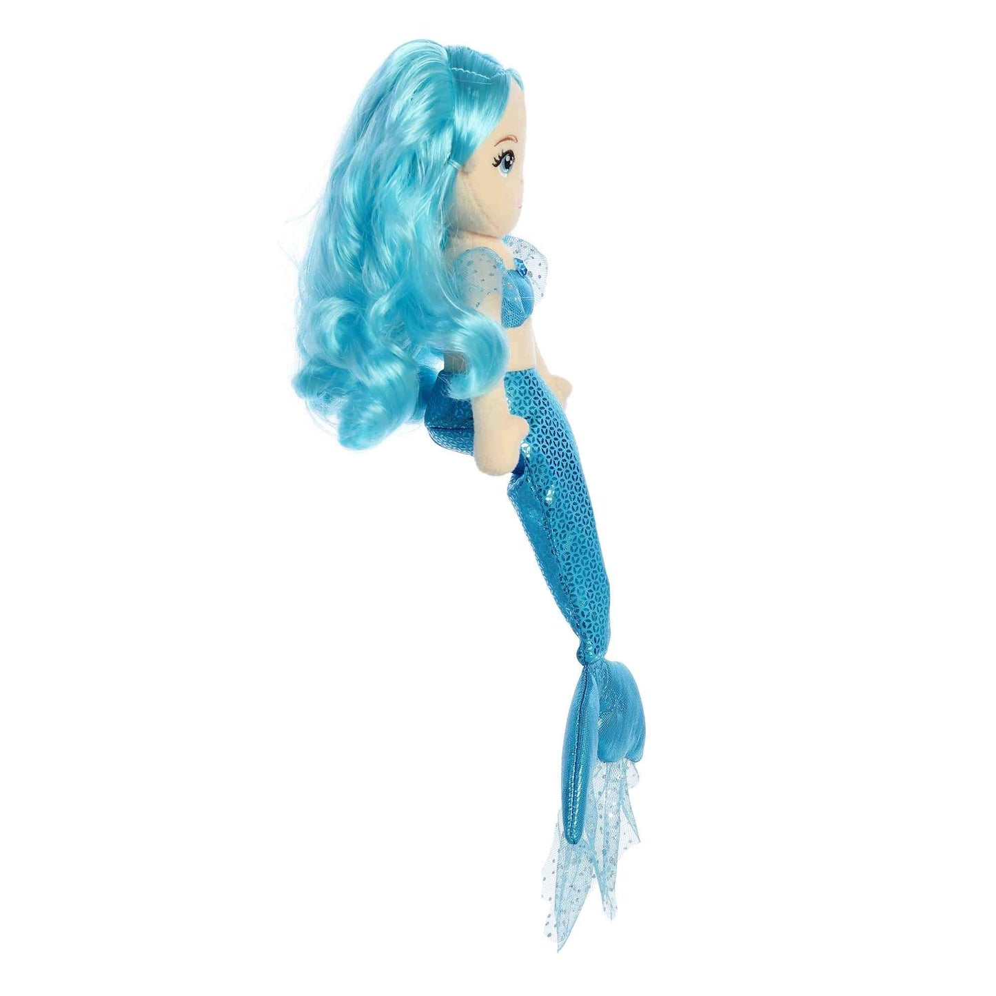 Aurora Sea Sparkles Plush 14" Aquamarine Blue