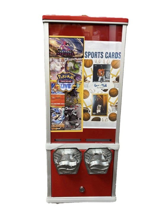 Red Sticker Pokemon Sports Card Vending Machine New with Keys