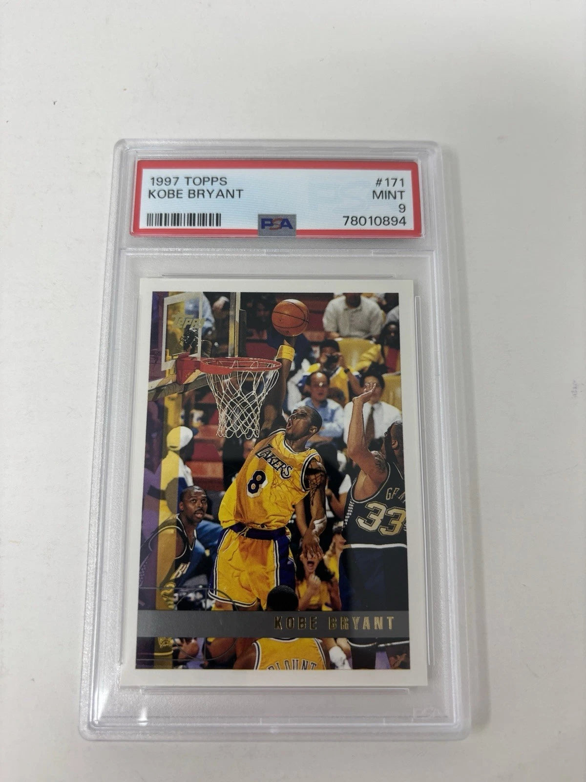 1997 Topps Kobe Bryant PSA 9 #171 Mint Lakers Second Year