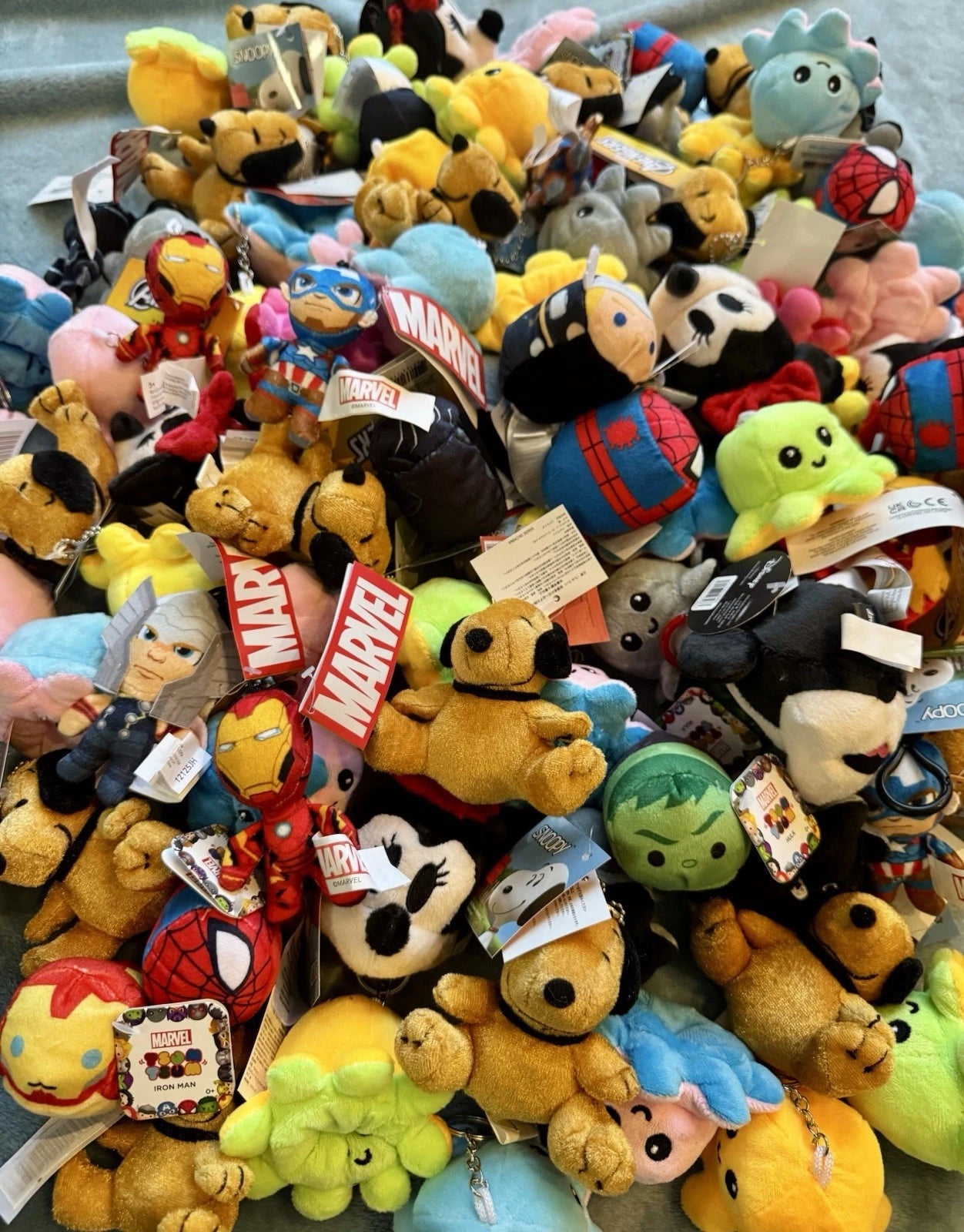 Crane Machine Mini Plush Mix 100 Pieces (50% Licensed) 2.5” -4” Inch